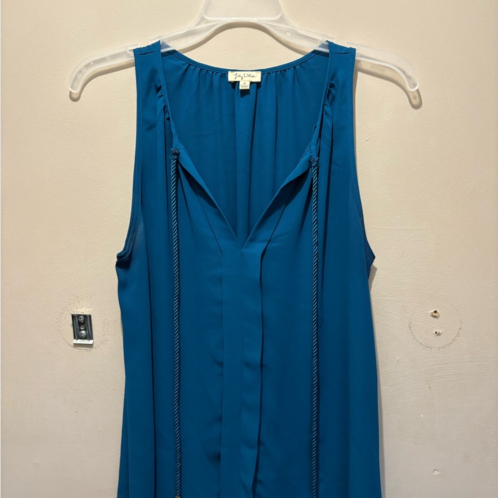 Lily White Turquoise Top